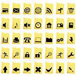Collection of different icons for using in web design