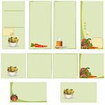 Food stationary template - brochure design, CD cover design and business card design in one package and fully editable.