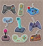 cartoon game joystick stickers