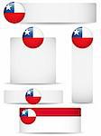 Vector - Chile Country Set of Banners