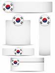 Vector - South Korea Country Set of Banners