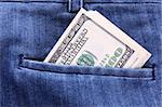 Money in jeans pocket, Shopping background