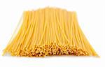 Bunch of spaghetti isolated on white background