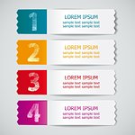 set of colored ribbons for product choice or versions 2