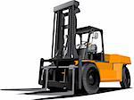 Lift truck. Forklift. Vector illustration