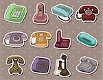 retro phone stickers