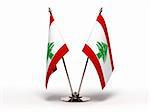 Miniature Flag of Lebanon (Isolated with clipping path)