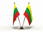 Miniature Flag of Lithuania  (Isolated with clipping path)