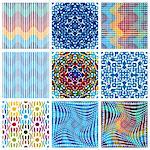 Seamless patterns, colorful  vector backgrounds collection.