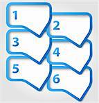 Abstract speech bubbles with numbers. Vector illustration