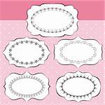 Set of ornate vector frames and ornaments