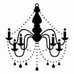 Vintage chandelier. Vector Illustration