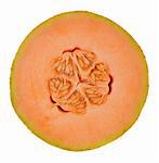 orange fresh  melon isolated on white background