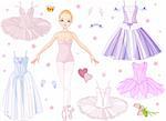 Paper Doll Ballerina with different   costumes