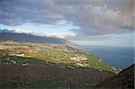 aerial view of coastline at La Palma in Canary Islands Spain