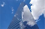 business crystal skyscrapers in Madrid city Spain