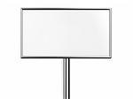 Illustration of a empty billboard on a white background