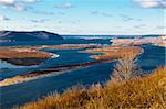 Panoramic View of Volga River Bend near Samara, Russia