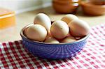 Close up of bowl of eggs