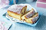 Plate of sliced fruit cake