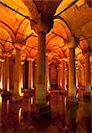 The byzantine Basilica Cistern, Istanbul, Turkey