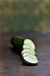 Close up of sliced cucumber