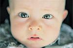 Close up of babys eyes
