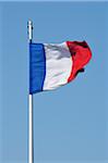 French Flag, Montpellier, Herault, Languedoc-Roussillon, France