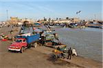 Port de plaisance avec bateaux de pêche, Essaouira, Maroc