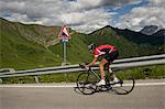 Cycliyt Rennen in den Alpen, Südtirol, Italien