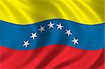 Flag of Venezuela waving in the wind