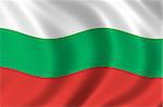 Flag of Bulgaria waving in the wind