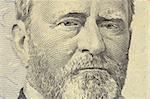 president grant face on the fifty dollar bill