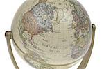 Single world globe against a white background