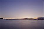 View of the SF Bay with alcatraz by night