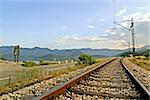 empty railroad track in Montenegro