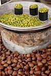 Roasted walnuts at a street market