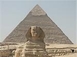 Cheops and the Sphinx at Gizeh Cairo Egypt