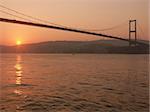 Bosporus bridge at Sunrise  Bosporus bridge at Sunrise Istanbul Turkey
