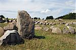 Ancient stone viking graves in Aalborg, Denmark