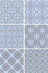 vector seamlesspettern in blue and brown, can be used as background, wrapping paper or wallpaper