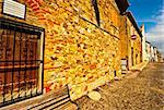 Narrow Alley with Old Buildings in the Italian City of Trevinano