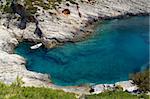 Small Boat in Picturesque Mediterranean Bay