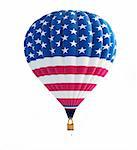 hot air balloon usa isolated on a white background