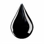 drop of oil on a white background