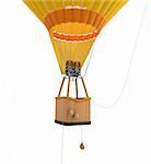 hot air balloon isolated on a white background