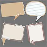 Abstract paper speech bubbles, vector eps10 illustration