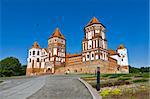 Medieval castle in Gothic style in Mir (Belarus).