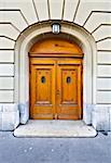 Solid Wooden Door in the Swiss City