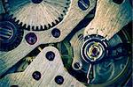 Macro Mechanical Gear Background / Horizontal / split toting